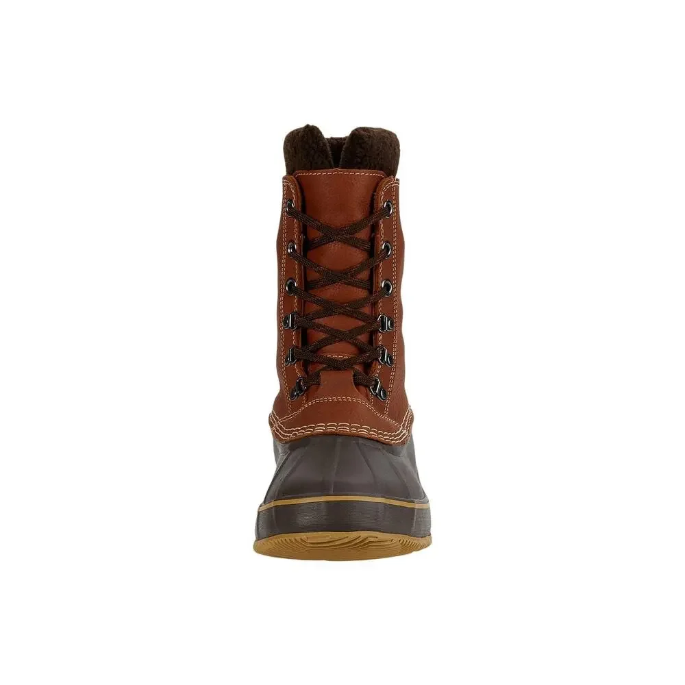 LL BEAN SNOW BOOT TUMBLED LEATHER LACE MEN'S